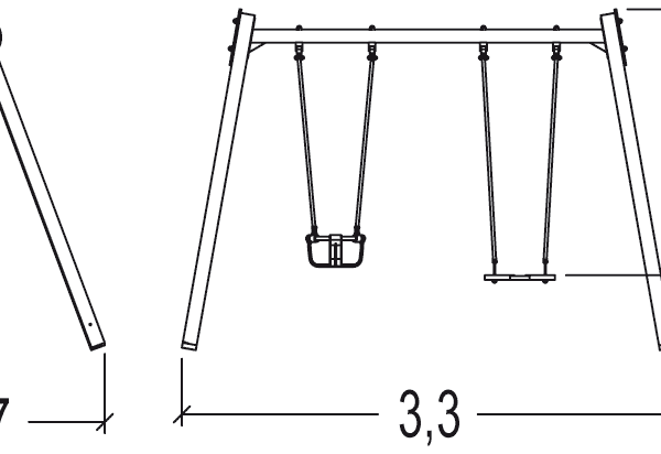 Huśtawka 2m - J468