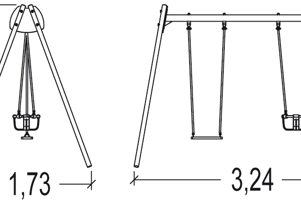 Huśtawka 2m - J473