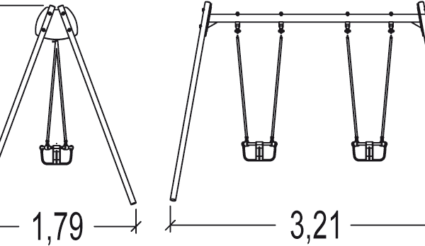 Huśtawka 2m - J474